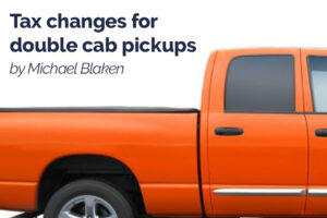 tax changes for double cab pickups